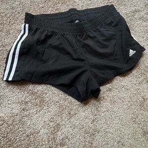 Adidas Women's Black and White Athletic Shorts